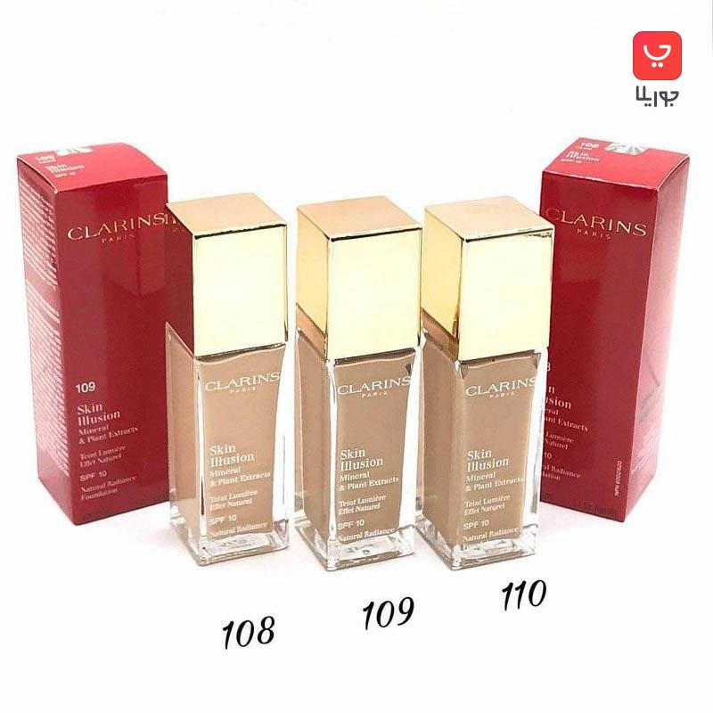 کرم پودر اسکین ایلوشن کلارنس رنگ بندی 108 CLARINS Paris