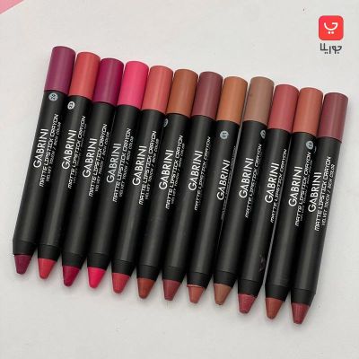 رژلب مدادی شمعی گابرینی Gabrini پک 12 عددی