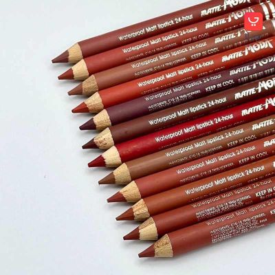 پک 12 عددی رژلب مدادی مودا مدل Matte Moda